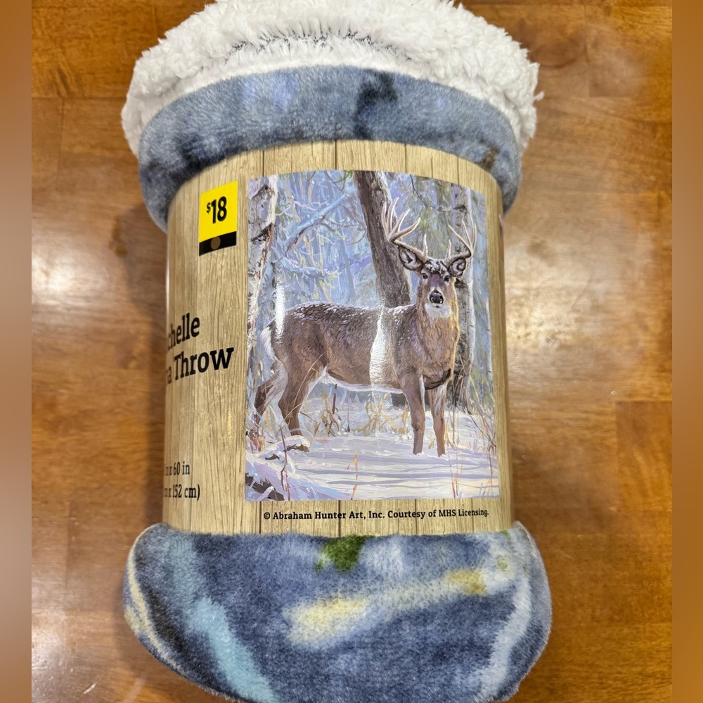 Comfort Bay Rachelle Sherpa Throw Wildlife-Deer Blanket
50”x60”